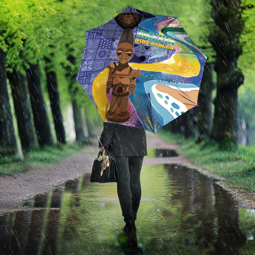 Nigeria Osun-Osogbo Festival Umbrella Oshun God - Yoruba Pattern - Wonder Print Shop