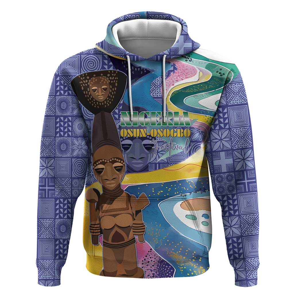 Nigeria Osun-Osogbo Festival Zip Hoodie Oshun God - Yoruba Pattern - Wonder Print Shop