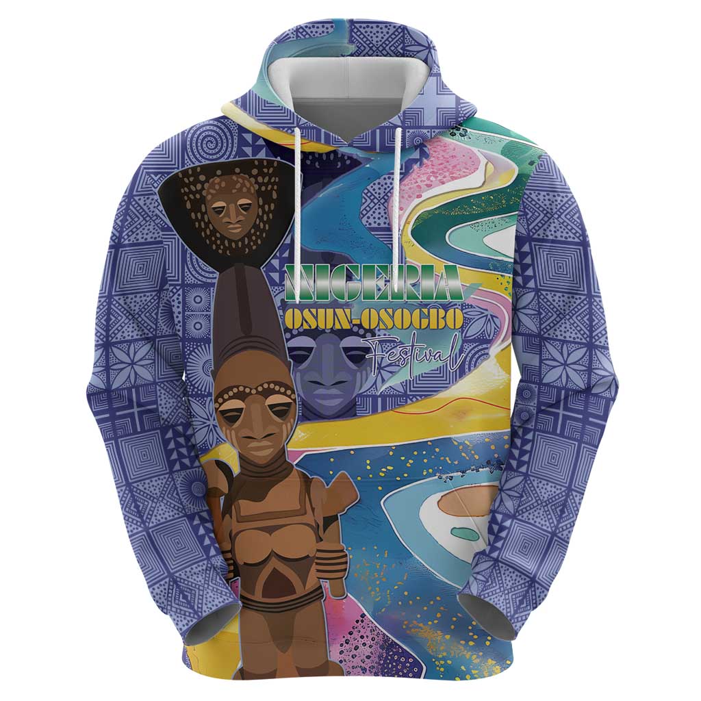 Nigeria Osun-Osogbo Festival Zip Hoodie Oshun God - Yoruba Pattern - Wonder Print Shop
