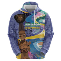 Nigeria Osun-Osogbo Festival Zip Hoodie Oshun God - Yoruba Pattern - Wonder Print Shop