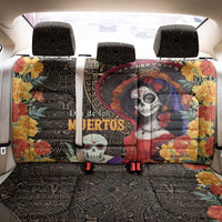 Mexico Day Of The Dead Back Car Seat Cover La Catrina Mix Cempasuchil Aztec Pattern LT15