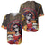 Mexico Day Of The Dead Baseball Jersey La Catrina Mix Cempasuchil Aztec Pattern LT15