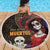 Mexico Day Of The Dead Beach Blanket La Catrina Mix Cempasuchil Aztec Pattern LT15