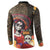 Mexico Day Of The Dead Button Sweatshirt La Catrina Mix Cempasuchil Aztec Pattern LT15