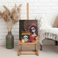 Mexico Day Of The Dead Canvas Wall Art La Catrina Mix Cempasuchil Aztec Pattern LT15