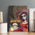 Mexico Day Of The Dead Canvas Wall Art La Catrina Mix Cempasuchil Aztec Pattern LT15