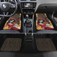 Mexico Day Of The Dead Car Mats La Catrina Mix Cempasuchil Aztec Pattern LT15