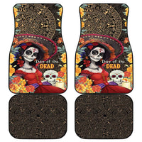 Mexico Day Of The Dead Car Mats La Catrina Mix Cempasuchil Aztec Pattern LT15