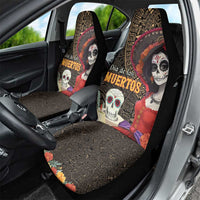 Mexico Day Of The Dead Car Seat Cover La Catrina Mix Cempasuchil Aztec Pattern LT15