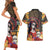 Mexico Day Of The Dead Couples Matching Short Sleeve Bodycon Dress and Hawaiian Shirt La Catrina Mix Cempasuchil Aztec Pattern LT15