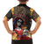 Mexico Day Of The Dead Family Matching Long Sleeve Bodycon Dress and Hawaiian Shirt La Catrina Mix Cempasuchil Aztec Pattern - Wonder Print Shop