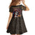 Mexico Day Of The Dead Family Matching Long Sleeve Bodycon Dress and Hawaiian Shirt La Catrina Mix Cempasuchil Aztec Pattern - Wonder Print Shop