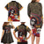 Mexico Day Of The Dead Family Matching Long Sleeve Bodycon Dress and Hawaiian Shirt La Catrina Mix Cempasuchil Aztec Pattern - Wonder Print Shop