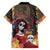 Mexico Day Of The Dead Family Matching Long Sleeve Bodycon Dress and Hawaiian Shirt La Catrina Mix Cempasuchil Aztec Pattern - Wonder Print Shop