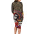 Mexico Day Of The Dead Family Matching Long Sleeve Bodycon Dress and Hawaiian Shirt La Catrina Mix Cempasuchil Aztec Pattern - Wonder Print Shop