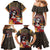 Mexico Day Of The Dead Family Matching Mermaid Dress and Hawaiian Shirt La Catrina Mix Cempasuchil Aztec Pattern - Wonder Print Shop