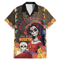 Mexico Day Of The Dead Family Matching Mermaid Dress and Hawaiian Shirt La Catrina Mix Cempasuchil Aztec Pattern LT15