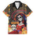 Mexico Day Of The Dead Family Matching Mermaid Dress and Hawaiian Shirt La Catrina Mix Cempasuchil Aztec Pattern - Wonder Print Shop