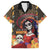 Mexico Day Of The Dead Family Matching Off The Shoulder Long Sleeve Dress and Hawaiian Shirt La Catrina Mix Cempasuchil Aztec Pattern - Wonder Print Shop