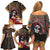 Mexico Day Of The Dead Family Matching Off Shoulder Short Dress and Hawaiian Shirt La Catrina Mix Cempasuchil Aztec Pattern LT15