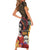 Mexico Day Of The Dead Family Matching Short Sleeve Bodycon Dress and Hawaiian Shirt La Catrina Mix Cempasuchil Aztec Pattern - Wonder Print Shop