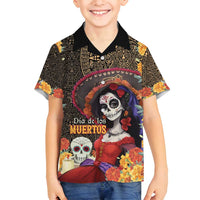 Mexico Day Of The Dead Family Matching Tank Maxi Dress and Hawaiian Shirt La Catrina Mix Cempasuchil Aztec Pattern LT15