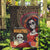 Mexico Day Of The Dead Garden Flag La Catrina Mix Cempasuchil Aztec Pattern LT15