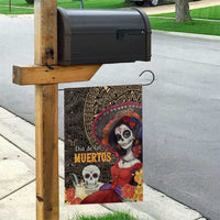 Mexico Day Of The Dead Garden Flag La Catrina Mix Cempasuchil Aztec Pattern LT15