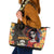 Mexico Day Of The Dead Leather Tote Bag La Catrina Mix Cempasuchil Aztec Pattern LT15