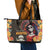 Mexico Day Of The Dead Leather Tote Bag La Catrina Mix Cempasuchil Aztec Pattern LT15