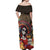 Mexico Day Of The Dead Off Shoulder Maxi Dress La Catrina Mix Cempasuchil Aztec Pattern - Wonder Print Shop