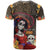 Mexico Day Of The Dead T Shirt La Catrina Mix Cempasuchil Aztec Pattern LT15