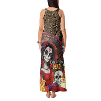 Mexico Day Of The Dead Tank Maxi Dress La Catrina Mix Cempasuchil Aztec Pattern LT15