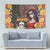 Mexico Day Of The Dead Tapestry La Catrina Mix Cempasuchil Aztec Pattern LT15