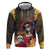 Mexico Day Of The Dead Zip Hoodie La Catrina Mix Cempasuchil Aztec Pattern LT15