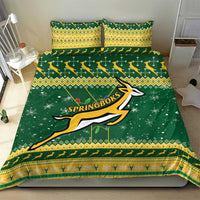 South Africa Christmas Rugby Bedding Set Springboks Geseende Kersfees - Wonder Print Shop
