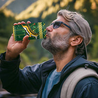 South Africa Christmas Rugby 4 in 1 Can Cooler Tumbler Springboks Geseende Kersfees - Wonder Print Shop