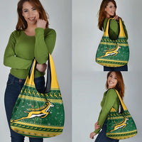 South Africa Christmas Rugby Grocery Bag Springboks Geseende Kersfees