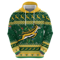 South Africa Christmas Rugby Hoodie Springboks Geseende Kersfees - Wonder Print Shop