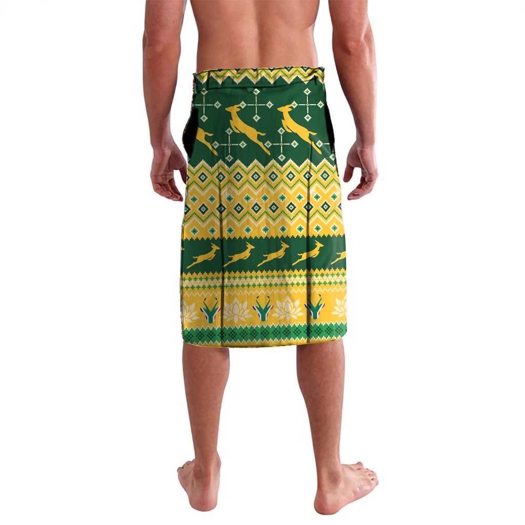 South Africa Christmas Rugby Lavalava Springboks Geseende Kersfees - Wonder Print Shop