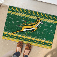 South Africa Christmas Rugby Rubber Doormat Springboks Geseende Kersfees - Wonder Print Shop