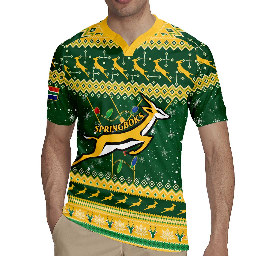 South Africa Christmas Rugby Rugby Jersey Springboks Geseende Kersfees - Wonder Print Shop