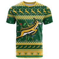 South Africa Christmas Rugby T Shirt Springboks Geseende Kersfees - Wonder Print Shop