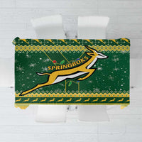 South Africa Christmas Rugby Tablecloth Springboks Geseende Kersfees - Wonder Print Shop