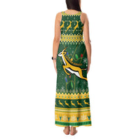 South Africa Christmas Rugby Tank Maxi Dress Springboks Geseende Kersfees - Wonder Print Shop