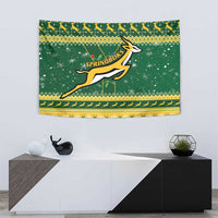 South Africa Christmas Rugby Tapestry Springboks Geseende Kersfees - Wonder Print Shop