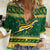 South Africa Christmas Rugby Women Casual Shirt Springboks Geseende Kersfees - Wonder Print Shop