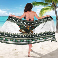 South Africa Christmas Rugby Sarong Springboks Mascot Mix African Pattern - Wonder Print Shop