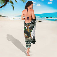 South Africa Christmas Rugby Sarong Springboks Mascot Mix African Pattern - Wonder Print Shop