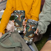 South Africa Christmas Rugby Tumbler Cup Springboks Mascot Mix African Pattern - Wonder Print Shop